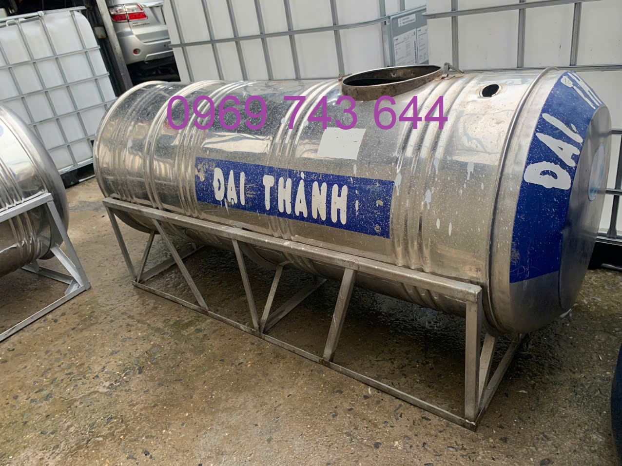 bồn inox 500l Đại Thành đường kính nhỏ