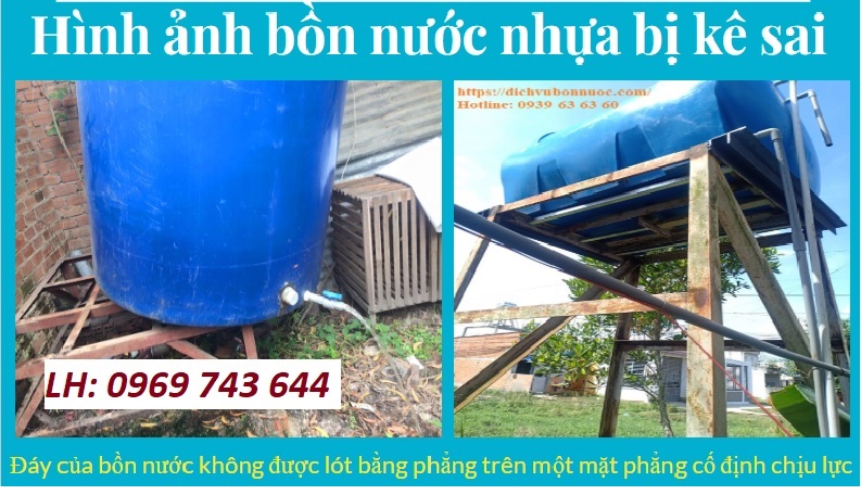 bồn nước nhựa kê sai