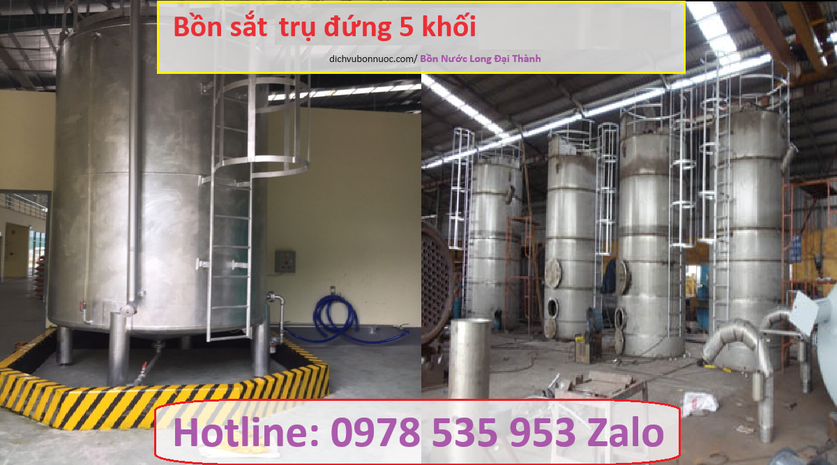 bồn sắt trụ 5 khối