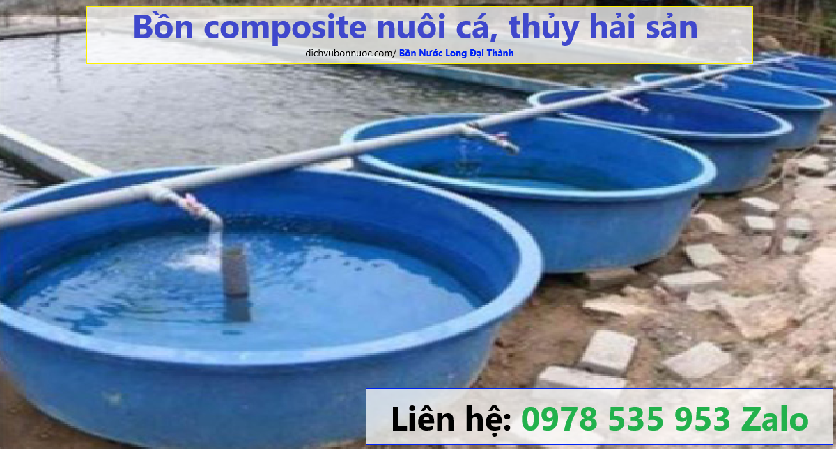 Bồn composite nuôi cá, thủy hải sản