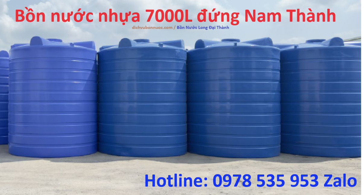 Bồn nước nhựa 7000L Nam Thành