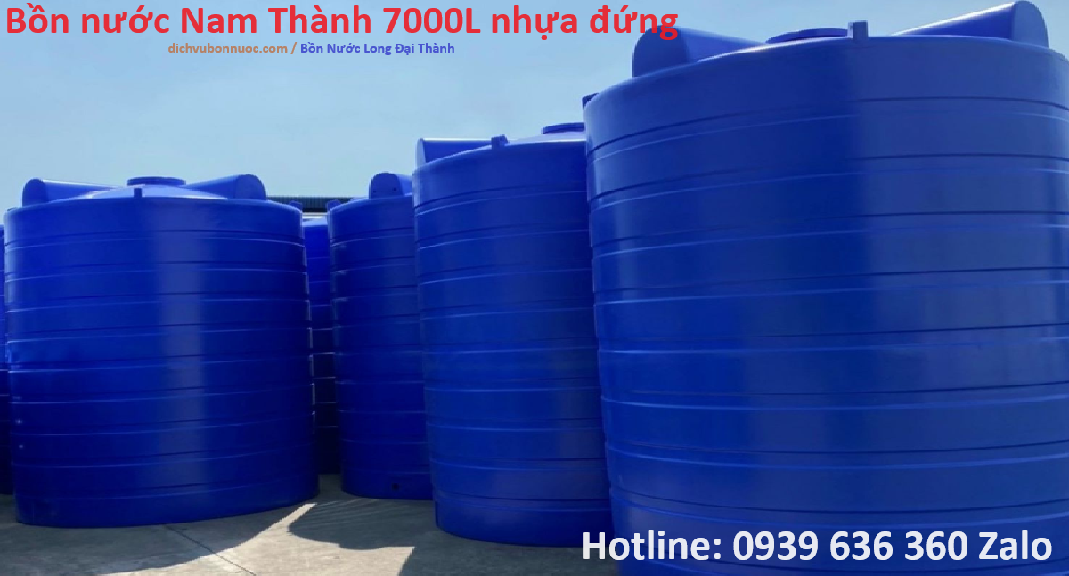 Bồn nước nhựa đứng 7000L Nam Thành