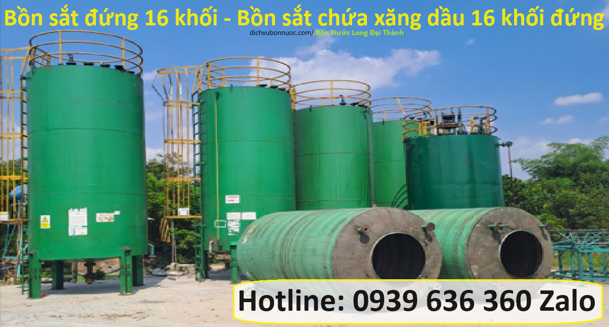 Bồn sắt 16 khối đứng 