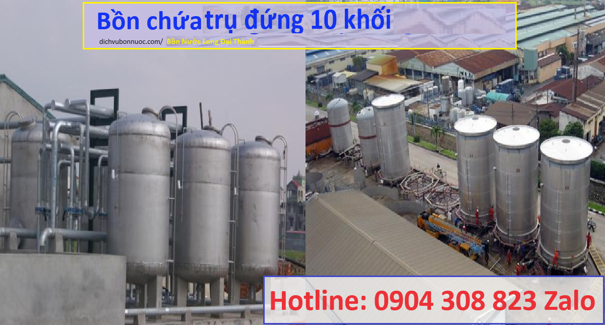 bồn sắt trụ đứng 10 khối