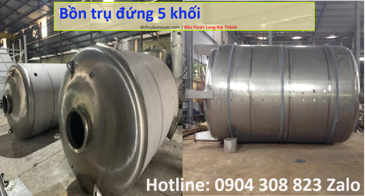 bồn sắt trụ đứng 5000l