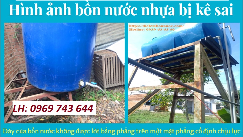 Cách xử lý bồn nước nhựa bị chảy lủng