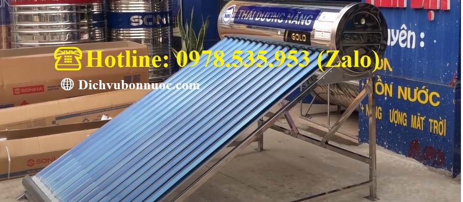 Máy nước nóng năng lượng mặt trời Sơn Hà Gold Nano 200L