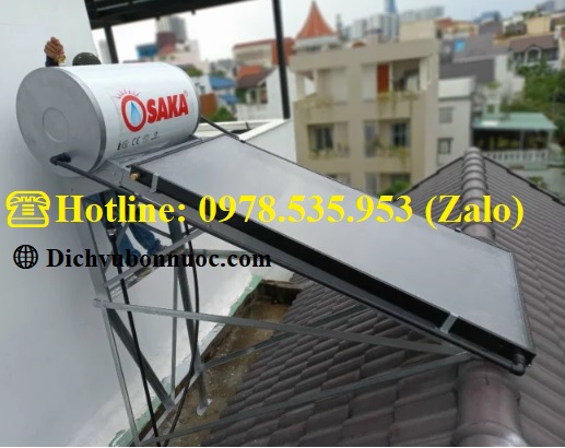 máy nước nóng năng lượng mặt trời 160L Osaka tấm phẳng