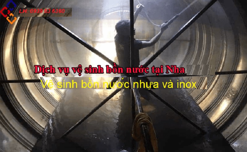 vệ sinh xúc rửa bồn nước nhựa và inox