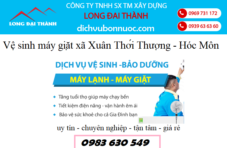 vệ sinh máy giặt xã xuân thới thượng