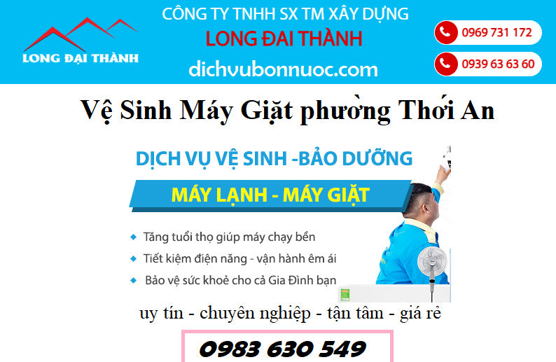 vệ sinh máy giặt phường thới an quận 12