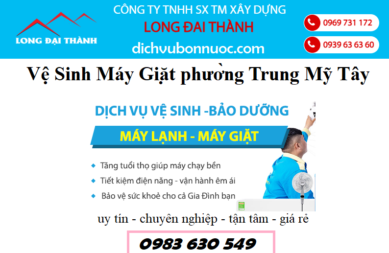 vệ sinh máy giặt phường trung mỹ tây quận 12